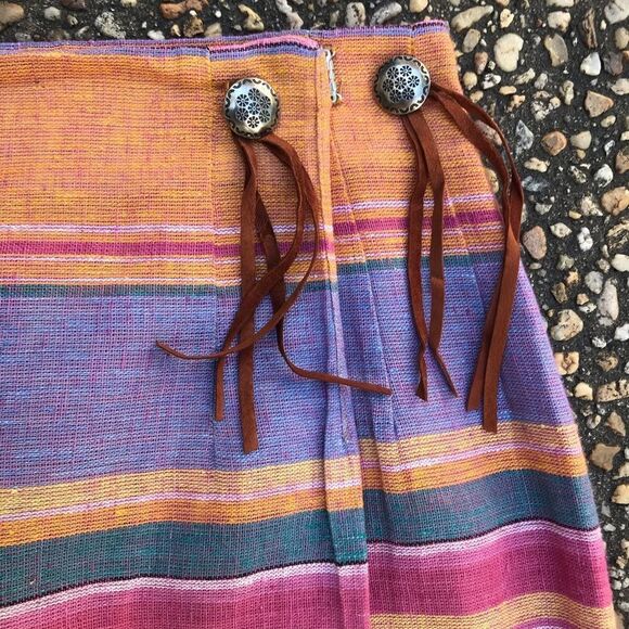 Vintage Neiman Marcus Southwest wrap concho skirt - Picture 2 of 5